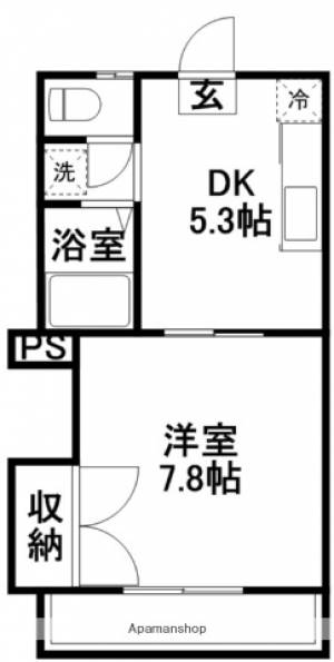 コーポラス三穂 308の間取り画像