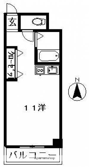 リヴィエラ天神 402の間取り画像