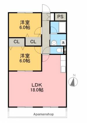 リップルガーデンⅡ 213の間取り画像