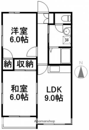 コーポ向日葵 301の間取り画像