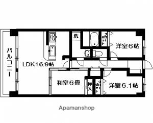 サントノーレ葛島四番館 503の間取り画像