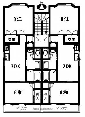 ロイヤルハイツ山岡 202の間取り画像