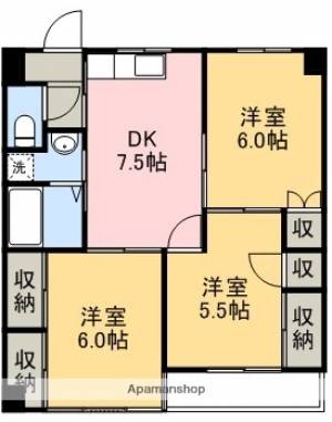 岡林マンション 206の間取り画像