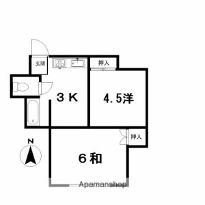 ハイツ寿（北本町） 206の間取り画像