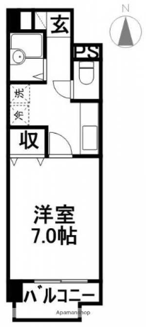 グランコート鷹匠町 301の間取り画像