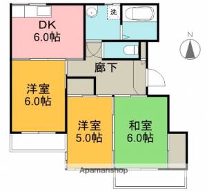 コーポ二宮Ⅱ 406の間取り画像