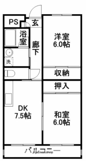 エトワール南御座 403の間取り画像