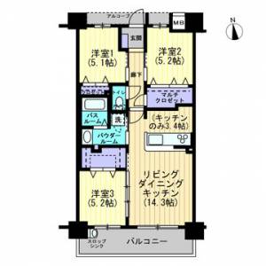 アルファスマート南国Ⅲ 607の間取り画像