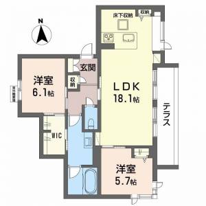 ベレオニシムラⅡ 102の間取り画像