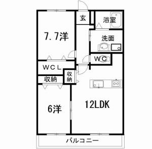 ノーブル西野 104の間取り画像