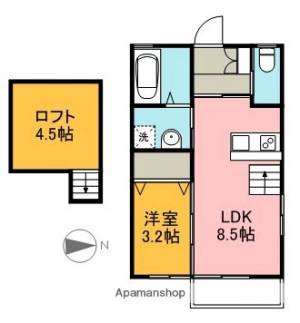 煉瓦の家　ＳＡＫＵＲＡＩ 203の間取り画像