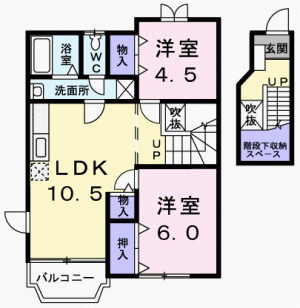 サンプラーズ東 204の間取り画像