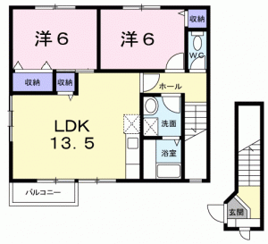 エクセル　　十市 201の間取り画像