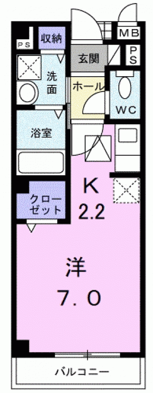 クレメント・ヒル 205の間取り画像