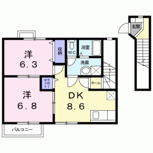 ハイムレーベン　Ｃ 202の間取り画像