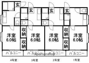 プレステージ仲田 301の間取り画像