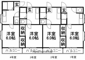 プレステージ仲田 303の間取り画像