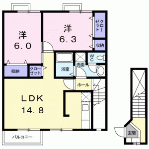 エバーグリーン　Ｃ 201の間取り画像