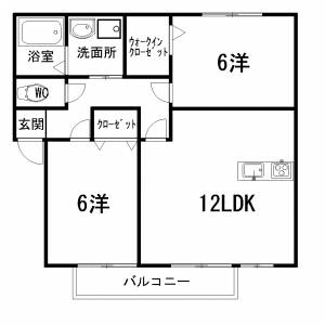 グランフェリオ　Ａ棟 Ａ１０２の間取り画像