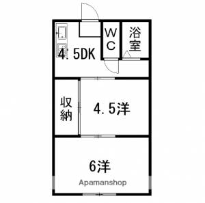 東雲荘 203の間取り画像