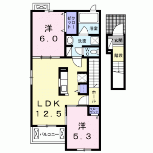 レジデンス　コンフォート　Ｃ 202の間取り画像