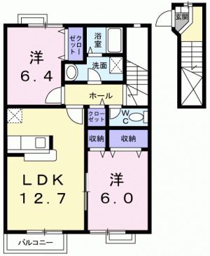 アルモニー西野 204の間取り画像