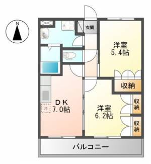 グリーングランデⅡ 201の間取り画像