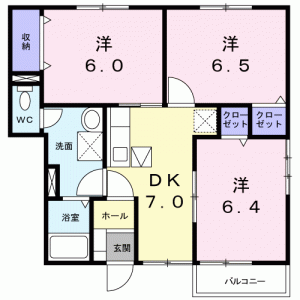 エクセル　　十市 102の間取り画像