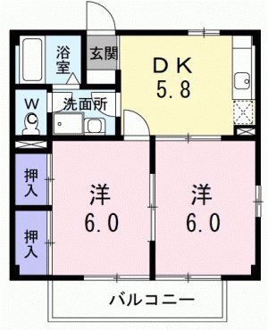 エルディム西原Ⅱ 201の間取り画像