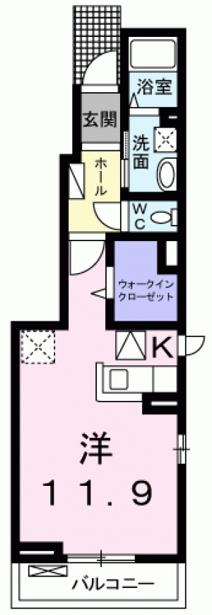 松岡ハイツ　Ｃ 101の間取り画像