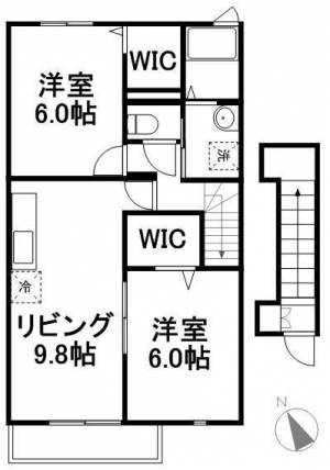 グリーンビュー野市 202の間取り画像