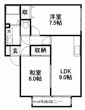 コンフォールチカミＡ棟 201の間取り画像