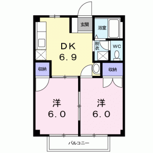 コーポアジュレ 202の間取り画像