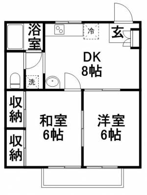 グリーンコーポ吉岡 201の間取り画像