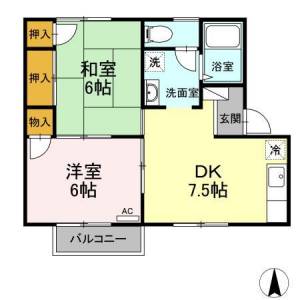 寿ハイツ　Ａ棟 Ａ２０３の間取り画像