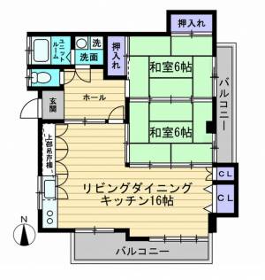 五百蔵マンション 301の間取り画像