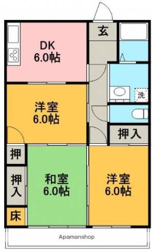 イーストハイツ 107の間取り画像