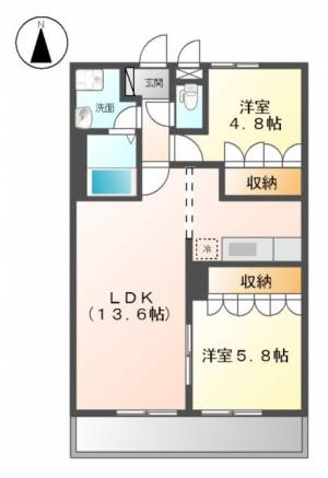 モンシェリカメリアⅡ 206の間取り画像