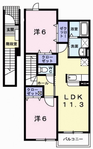 サニースクエア　Ｂ 201の間取り画像