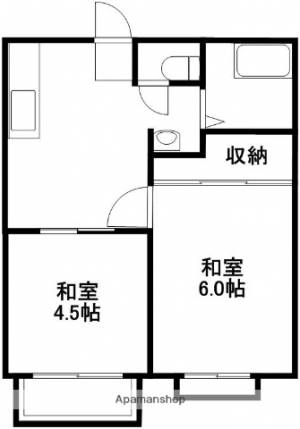 北川ハイツ 5の間取り画像