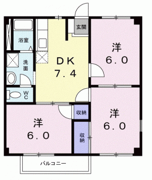 ハイツ久得ⅡＢ 201の間取り画像