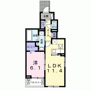 カルムⅠ 101の間取り画像