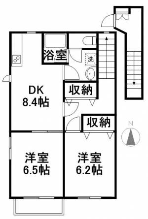 メゾン　ミリュー 202の間取り画像