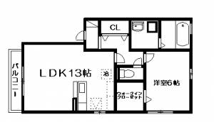 クレール 202の間取り画像