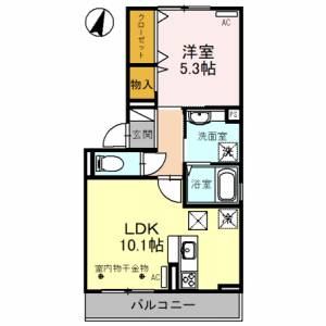 コンフォート倉Ⅱ 101の間取り画像