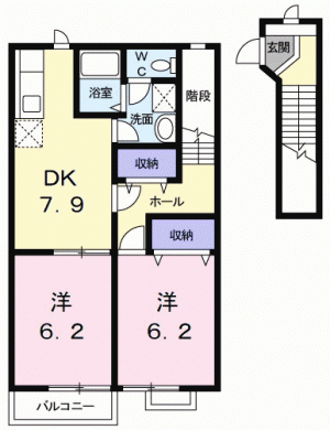 ヴィラシャルマンⅠ 202の間取り画像