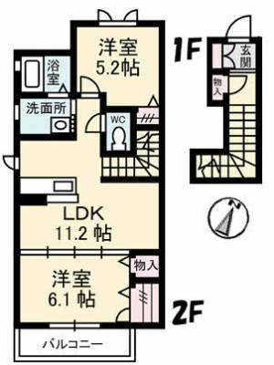 シャーメゾン　チェリー 201の間取り画像