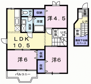 メゾンシャルマンＣ 202の間取り画像