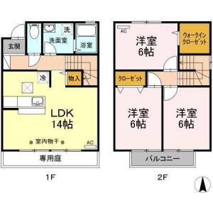 ローズコート南久万 105の間取り画像