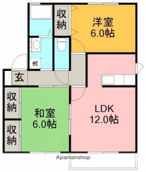 コーポリベール Ｂ２０２の間取り画像